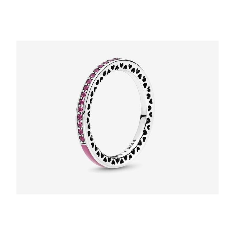 Pandora - Anello Cuori Radiosi Color Orchidea