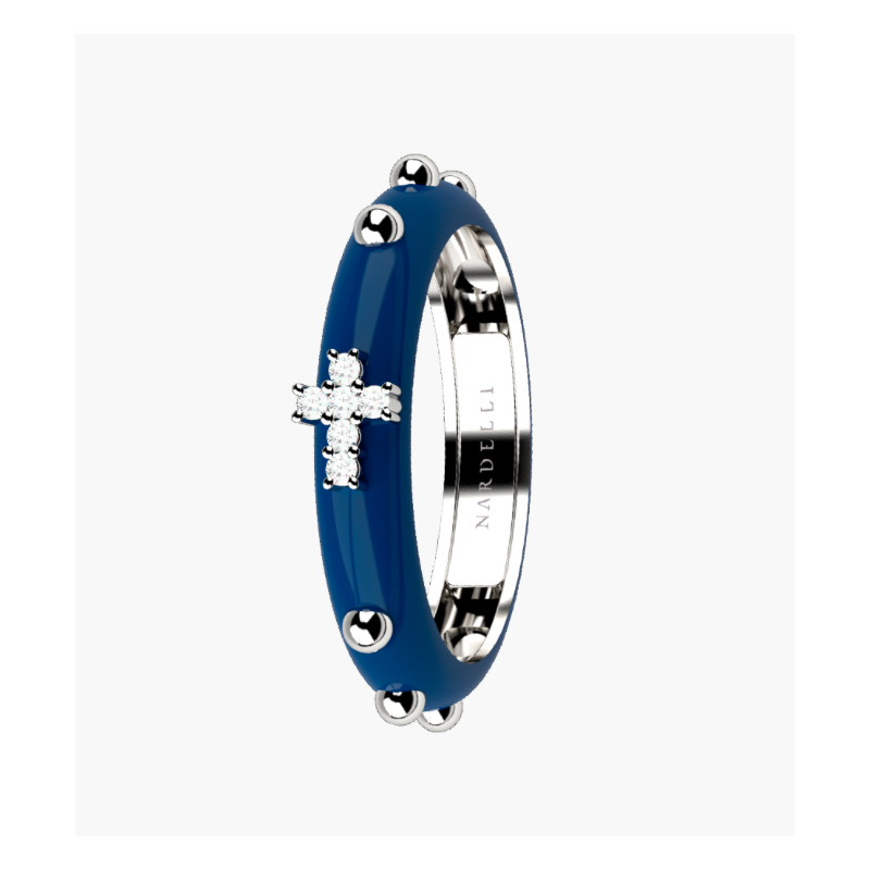 Nardelli - Anello Rosario oro bianco