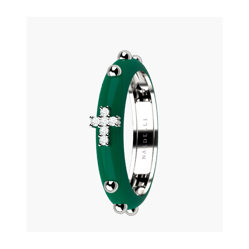 Nardelli - Anello Rosario oro bianco