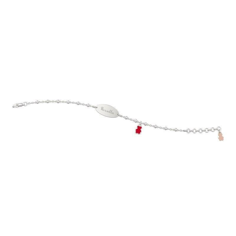 Nanàn Bracciale argento personalizzabile bimbo charm orso